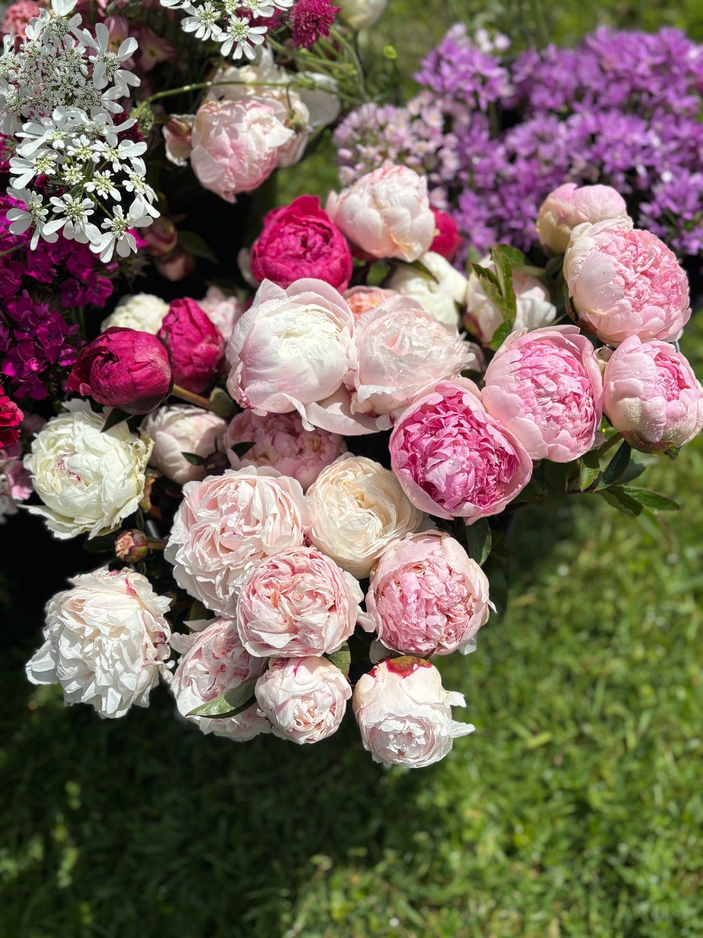 Bucket of DIY Wedding Flowers