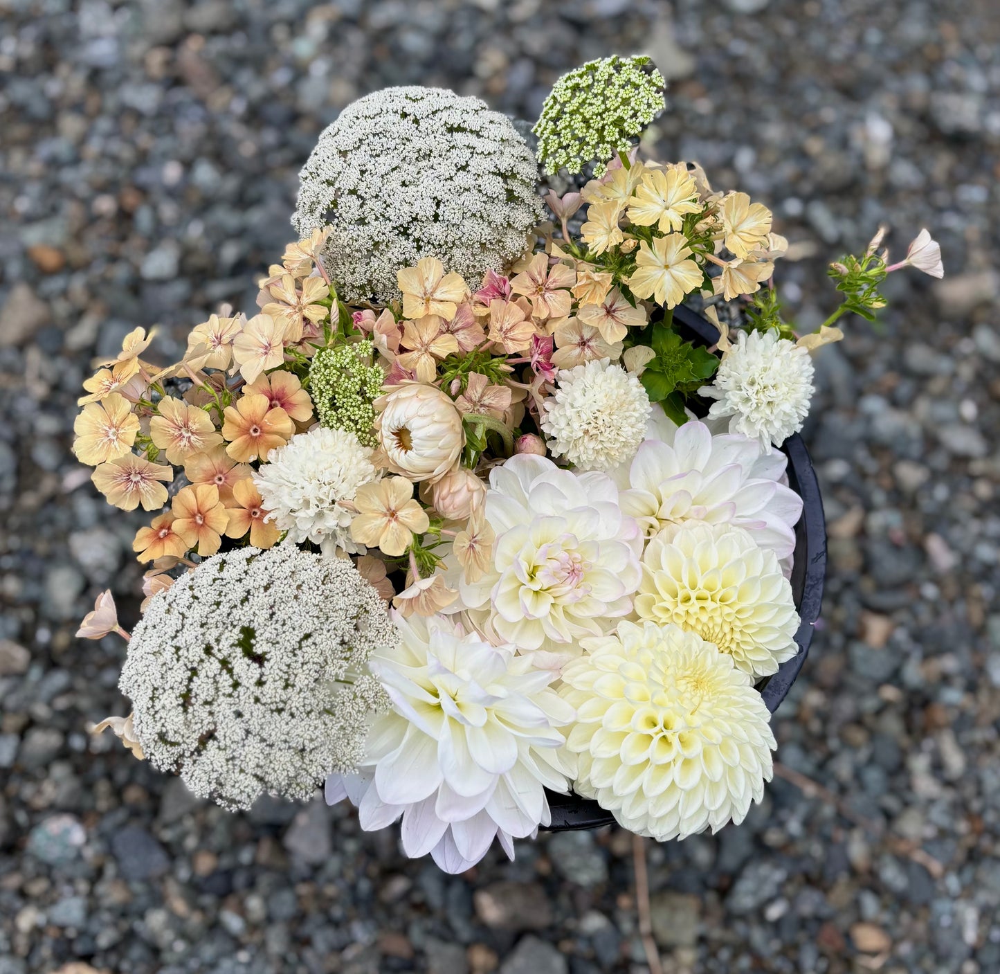 Bucket of DIY Wedding Flowers
