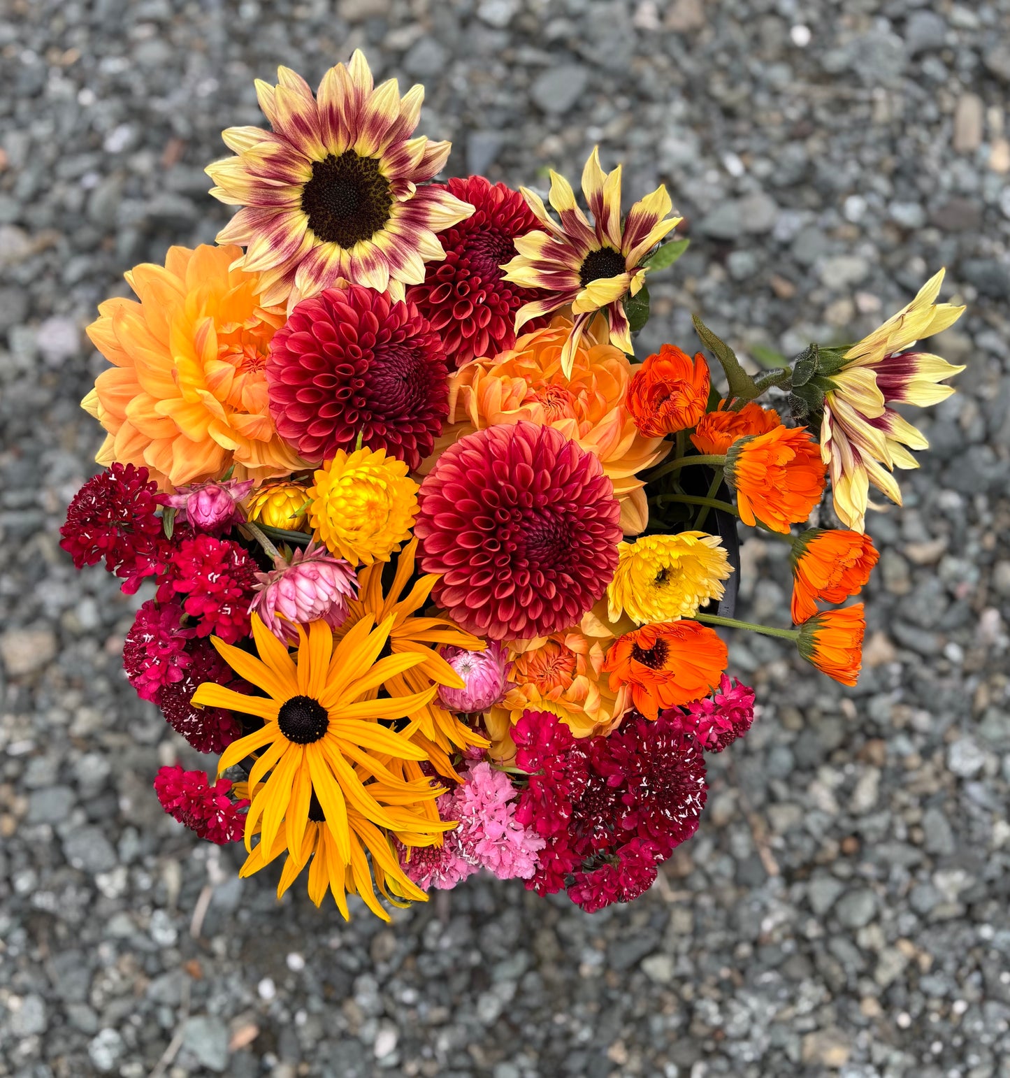 Bucket of DIY Wedding Flowers